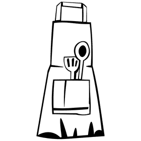 Apron green black and white clipart
