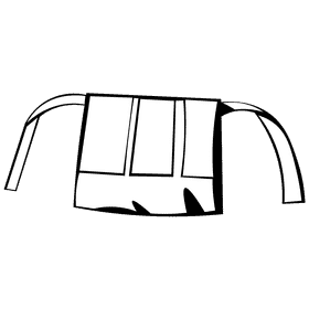 Apron orange black and white clipart