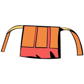 Apron orange clipart