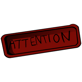 Attention sign clipart