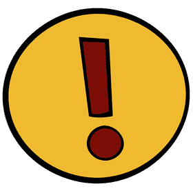 Attention sticker clipart