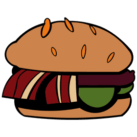 Bacon burger clipart