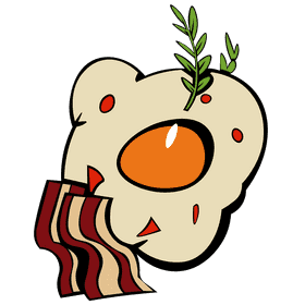 Bacon egg clipart