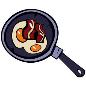 Bacon pan clipart