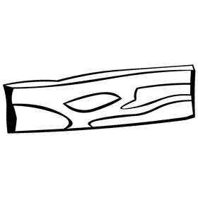 Bacon piece black and white clipart