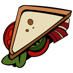 Bacon sandwich clipart