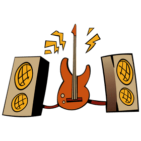 Bass guitar bass clipart