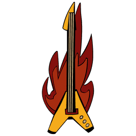 Bass guitar cool clipart