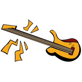 Bass guitar double clipart