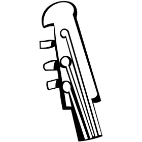 Bass guitar grif black and white clipart