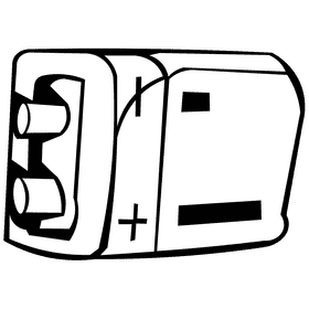 Battery big black and white clipart