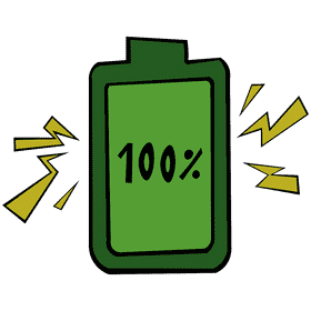 Battery extra full clipart