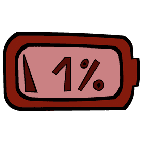 Battery extra low clipart