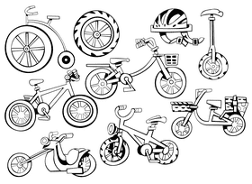 Bike black and white vector