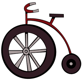 Bike big wheel clipart