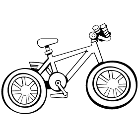 Bike sport black and white clipart