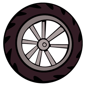 Bike wheel clipart