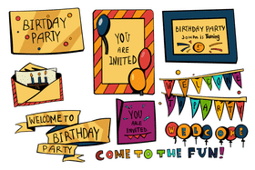 Birthday invitation vector