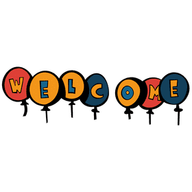 Birthday invitation balloons clipart