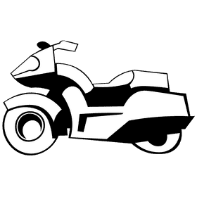 Bmw bike black and white clipart