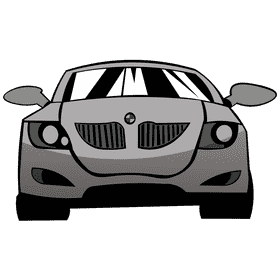 Bmw white front clipart