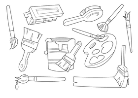 Brush black and white vector