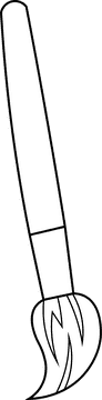Brush black and white clipart