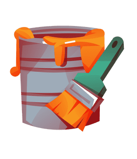 Brush bucket clipart