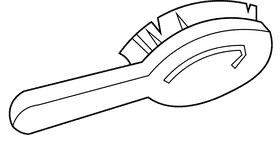 Brush hair black and white clipart