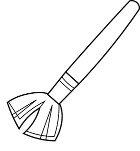 Brush makeup black and white clipart