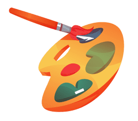 Brush palette clipart