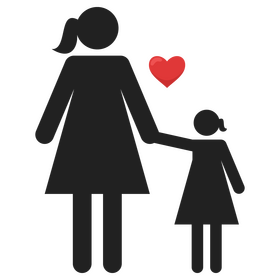 Mothers Day silhouette icon clipart
