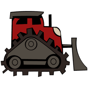 Bulldozer clipart