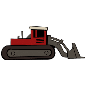 Bulldozer clipart