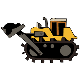 Bulldozer clipart