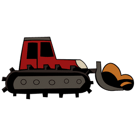 Bulldozer clipart
