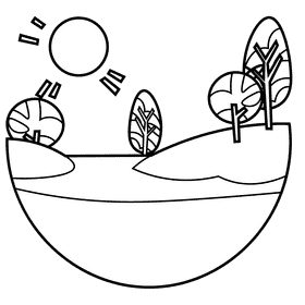 Environment black and white clipart