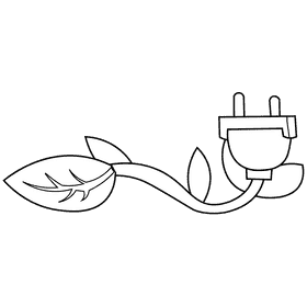 Environment fork black and white clipart