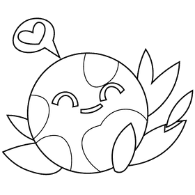 Environment planet black and white clipart