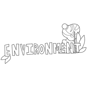Environment sign black and white clipart