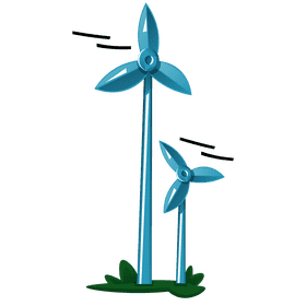 Environment wind turbines clipart