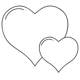 Heart drawing black and white clipart