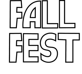 Fall festival sign black and white clipart