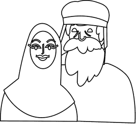 Family arabic black and white clipart