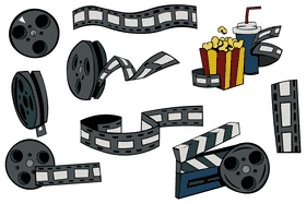 Film reel vector