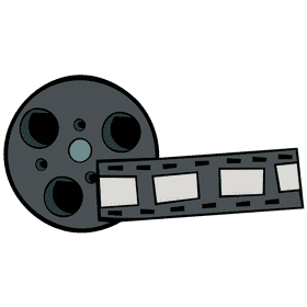 Film reel coil set clipart