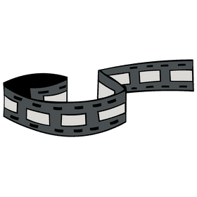 Film reel curved tape clipart