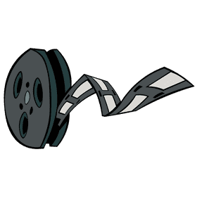 Film reel roll clipart