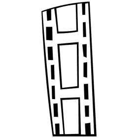 Film reel short tape black and white clipart