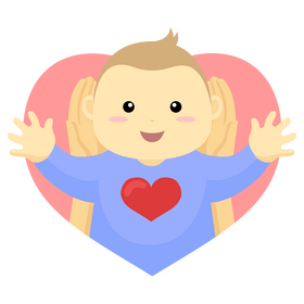 Happy Mothers Day Mom and Baby clipart